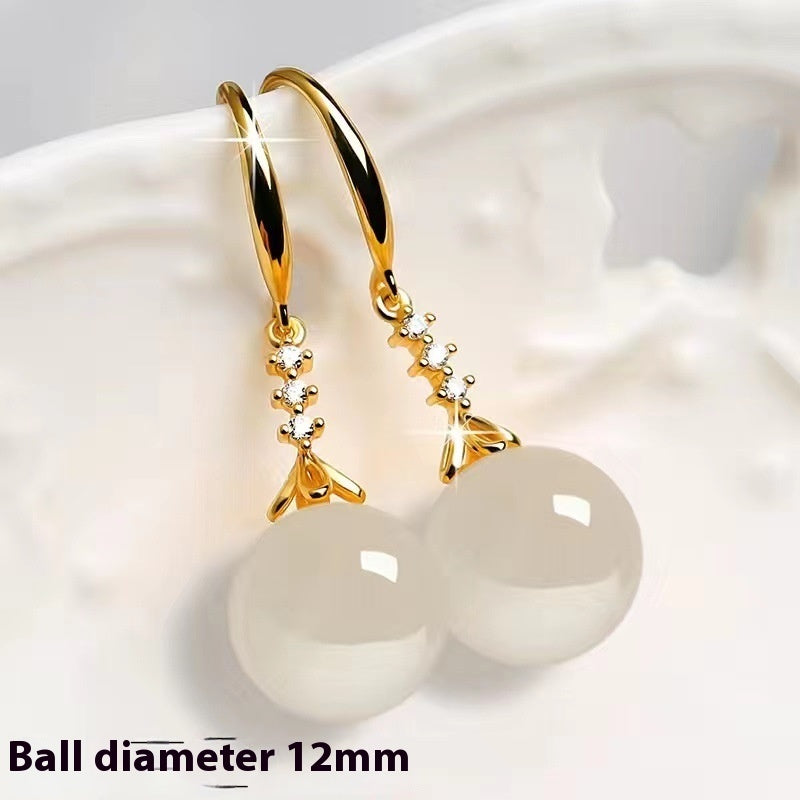 Elegant Chalcedony & Agate Earrings