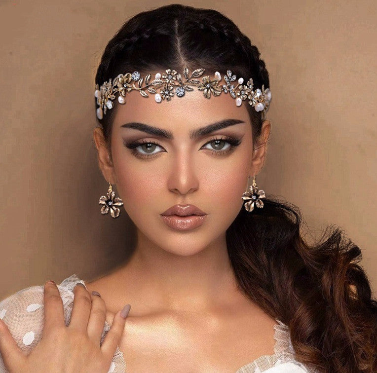 Freshwater Pearl and Leaf Hair Band Set