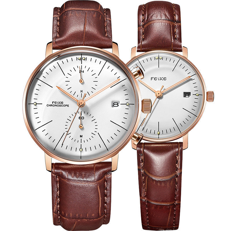 Refined Minimalist Waterproof Couple Watch
