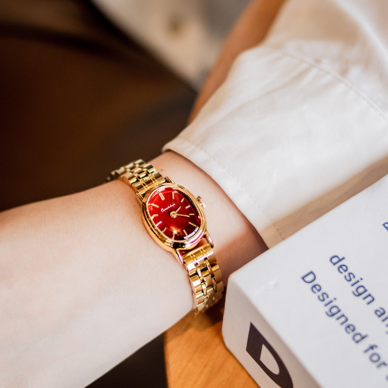 Opulent Oval Steel Watch