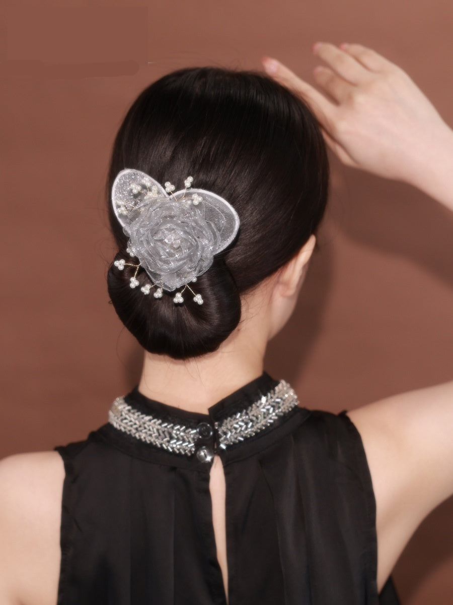 Starry Sky Flower U-shaped Hair Clip