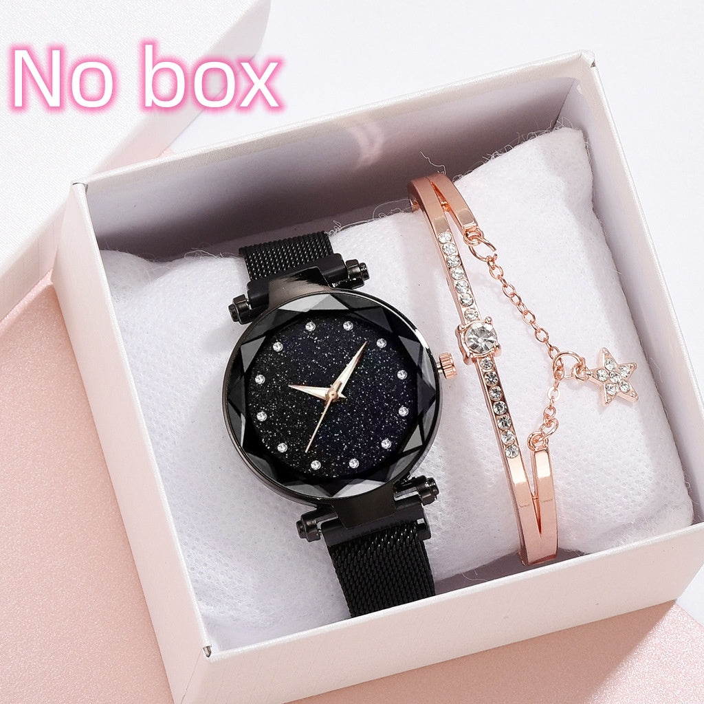 Celestial Charm Magnetic Bracelet Watch Set