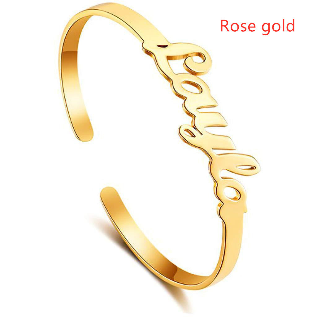 Personalized Titanium Steel Name Bracelet