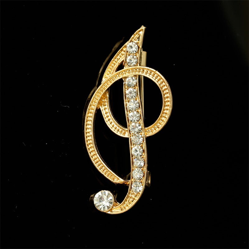 26 English Alphabet Brooch with Diamonds