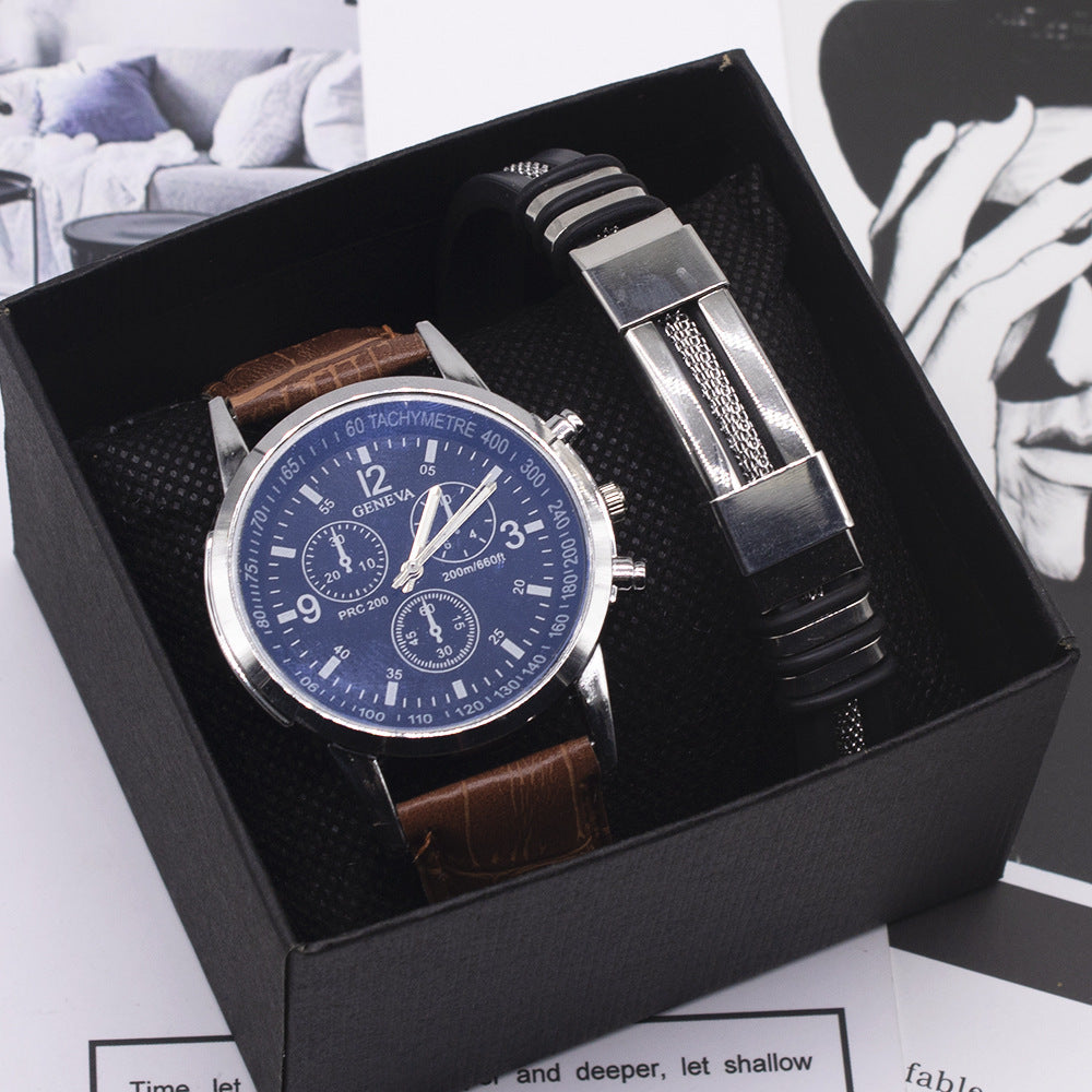 Modern Men's Blue Light Quartz Watch