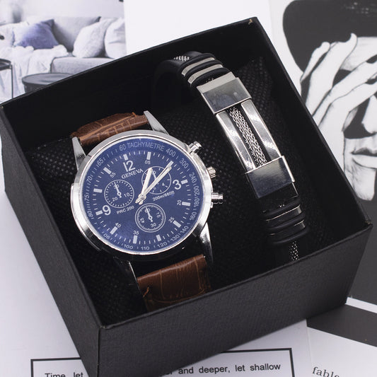 Modern Men's Blue Light Quartz Watch