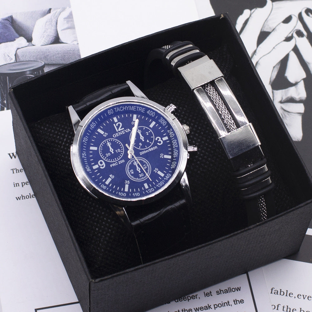 Modern Men's Blue Light Quartz Watch