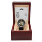 Men's Openwork Watch with Message Card : Gifts for Husband - Our Home Ain't no Castle Our Life Ain't no - For Anniversary, Birthday
