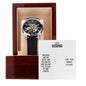 Men's Openwork Watch with Message Card : Gifts for Husband - Our Home Ain't no Castle Our Life Ain't no - For Anniversary, Birthday