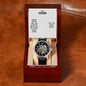 Men's Openwork Watch with Message Card : Gifts for Husband - Our Home Ain't no Castle Our Life Ain't no - For Anniversary, Birthday