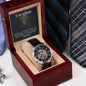Men's Openwork Watch with Message Card : Gifts for Husband - God Doesn't Give the Hardest Battles to his Toughest Warrior - For Anniversary, Birthday