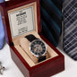 Men's Openwork Watch with Message Card : Gifts for Husband - I Choose You and I Will Choose You Over and - For Anniversary, Birthday