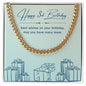 Birthday Gifts for Him: 3rd Birthday Gift - Cuban Link Chain with Message Card - For Husband, Boyfriend, Brother, Son, Friend