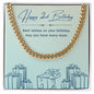 Birthday Gifts for Him: 2nd Birthday Gift - Cuban Link Chain with Message Card - For Husband, Boyfriend, Brother, Son, Friend