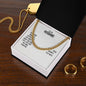 Cuban Link Chain with Message Card : Gifts for Husband - Our Home Ain't no Castle Our Life Ain't no - For Anniversary, Birthday