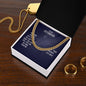 Cuban Link Chain with Message Card : Gifts for Husband - Our Home Ain't no Castle Our Life Ain't no Fairy Tale - For Anniversary, Birthday