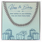 Birthday Gifts for Him: 7th Birthday Gift - Cuban Link Chain with Message Card - For Husband, Boyfriend, Brother, Son, Friend