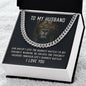Cuban Link Chain with Message Card : Gifts for Husband - God Doesn't Give the Hardest Battles to his Toughest Warrior - For Anniversary, Birthday