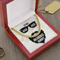 Cuban Link Chain with Message Card : Gifts for Husband -To My Badass Bearded Hubby - For Anniversary, Birthday