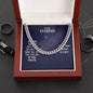 Cuban Link Chain with Message Card : Gifts for Husband - Our Home Ain't no Castle Our Life Ain't no Fairy Tale - For Anniversary, Birthday