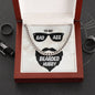 Cuban Link Chain with Message Card : Gifts for Husband -To My Badass Bearded Hubby - For Anniversary, Birthday