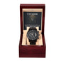 Black Chronograph Watch with Message Card : Gifts for Husband - God Doesn't Give the Hardest Battles to his Toughest Warrior - For Anniversary, Birthday