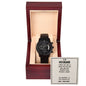 Black Chronograph Watch with Message Card : Gifts for Husband - I Choose You and I Will Choose You Over and - For Anniversary, Birthday