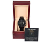 Black Chronograph Watch with Message Card : Gifts for Husband - God Doesn't Give the Hardest Battles to his Toughest Warrior - For Anniversary, Birthday