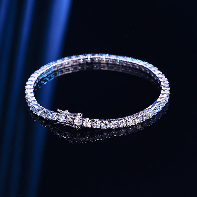 Dazzling Radiance Tennis Bracelet 10 Points Moissanite S925 Sterling Silver