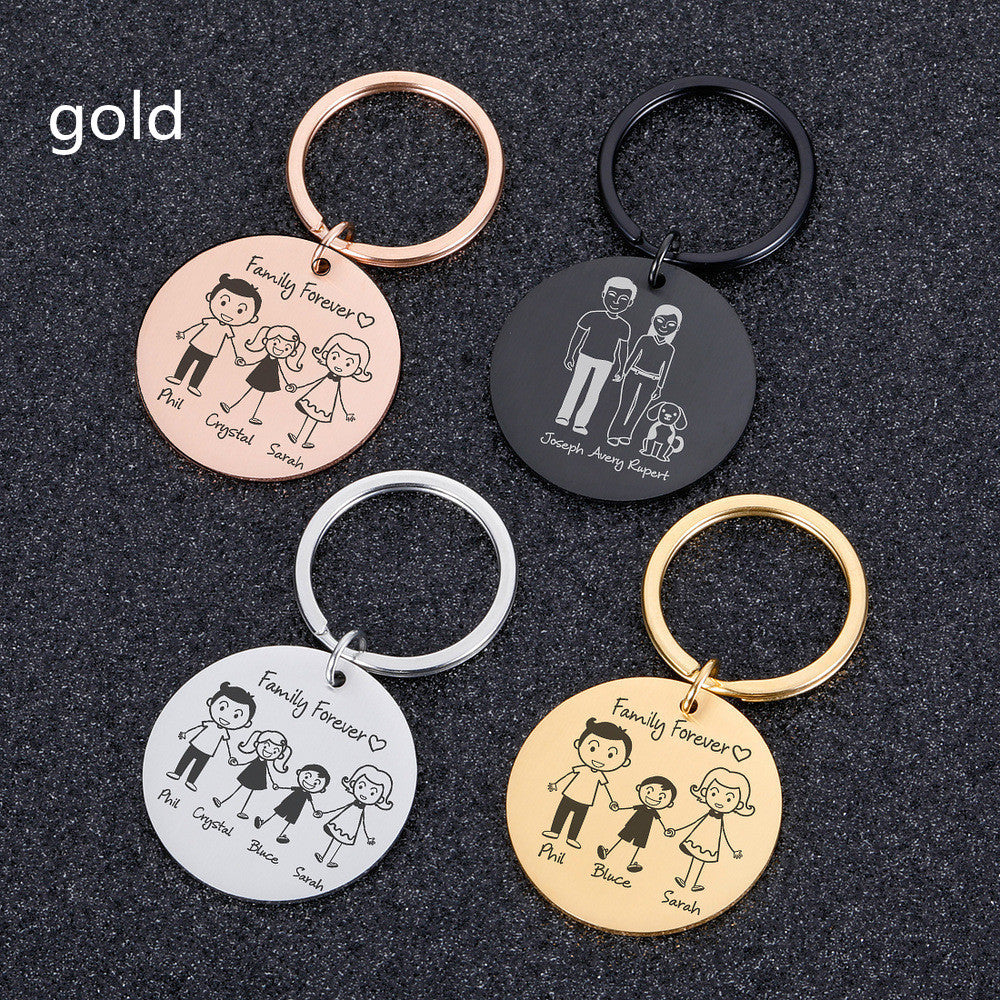 Trendy Stainless Steel Keychain