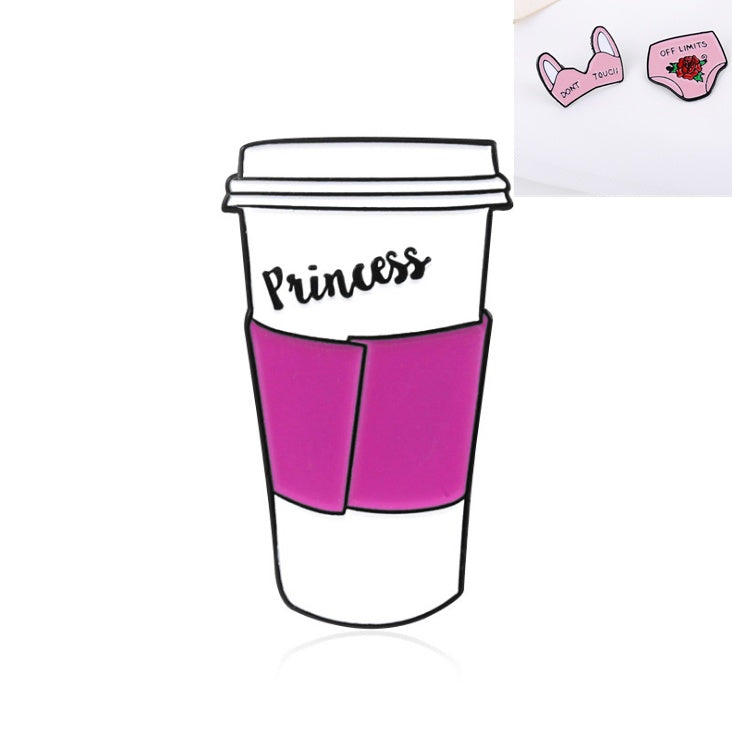 Playful Beverage Drink Brooches