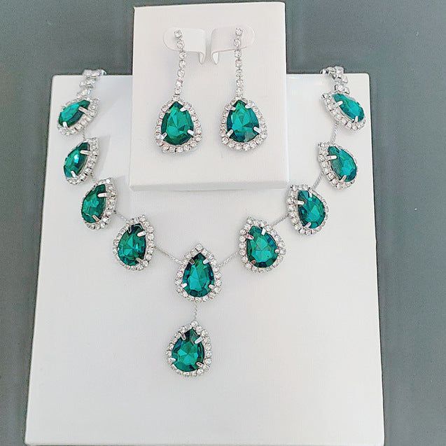 Dazzling Zirconia Gemstone Jewelry Set