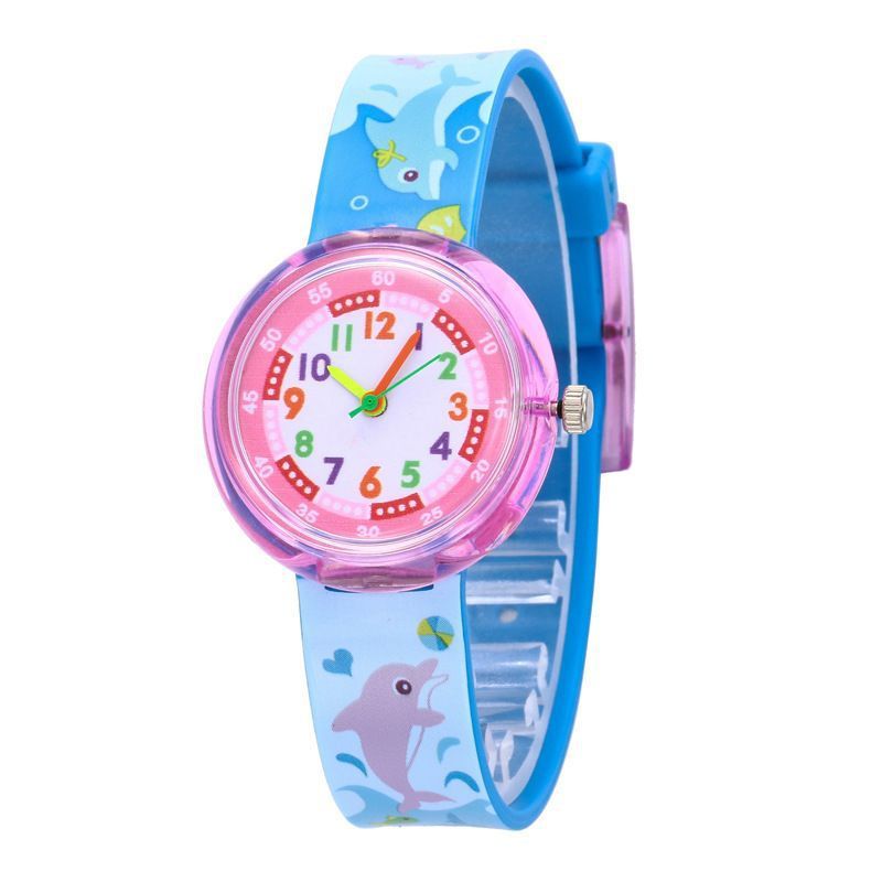 Children's Silicone Cartoon Transparent Fashion Watch