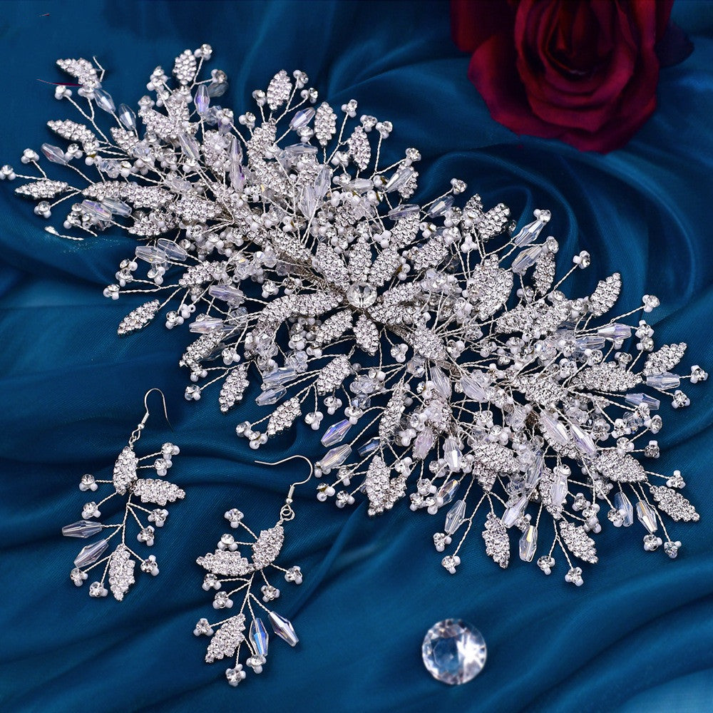 Opulent Gold Exaggerated Bridal Headpiece Set