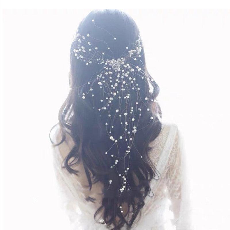 Ethereal Pearl and Beaded Bridal Hairband