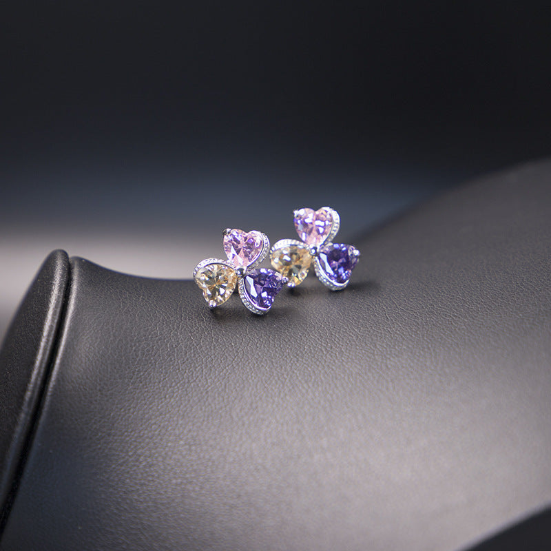Dazzling Clover Zircon Diamond Jewelry Set for Women