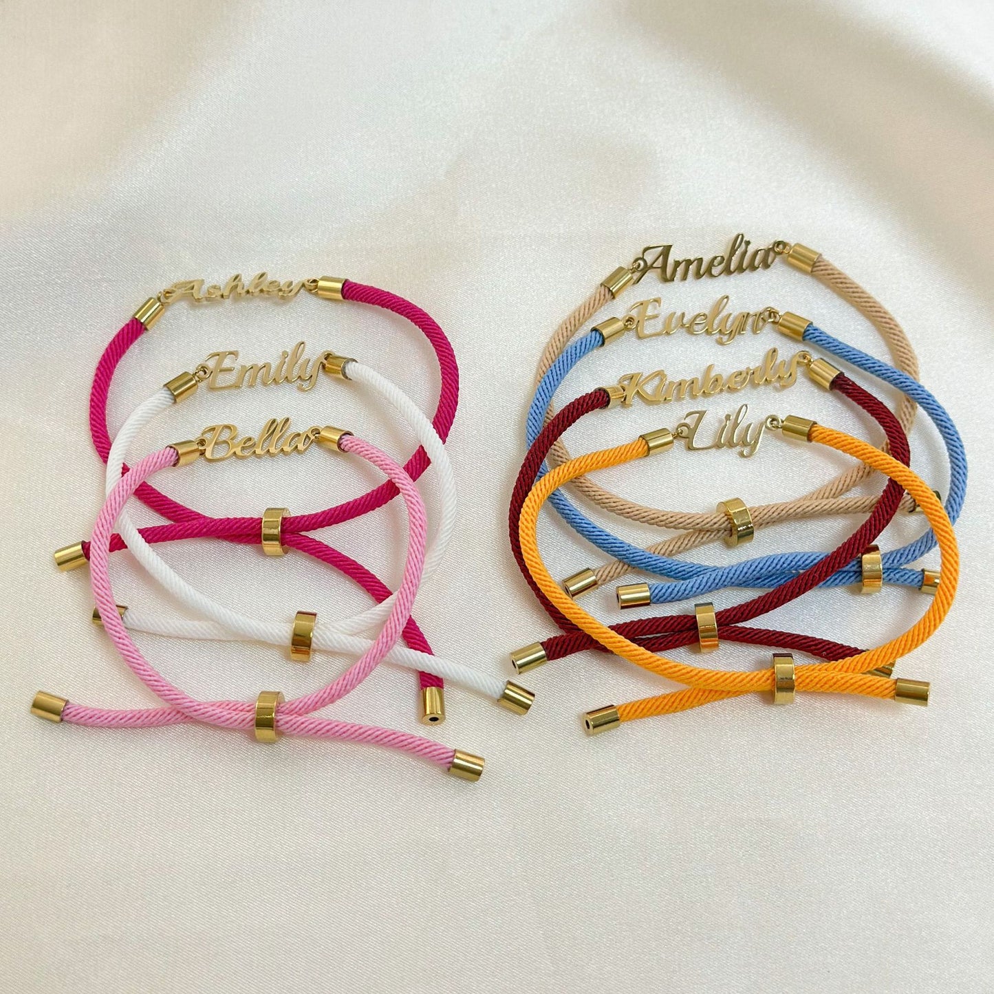 Custom Colorful Rope Name Bracelet