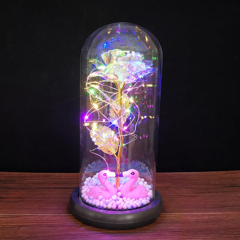 Eternal Rose in Glass Flask
