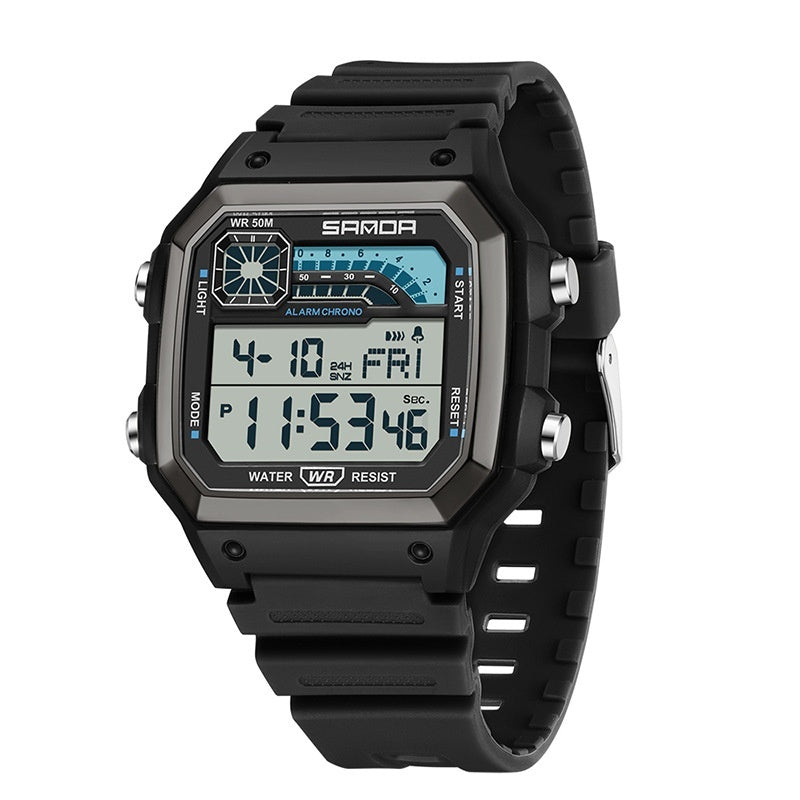 Thin Square Luminous Waterproof Sports Watch