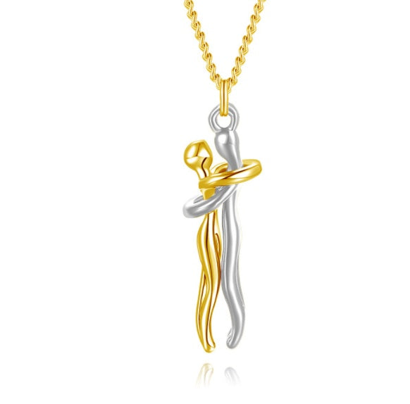 Love Hug Necklace - Unisex Couple Jewelry Simple Clavicle Chain