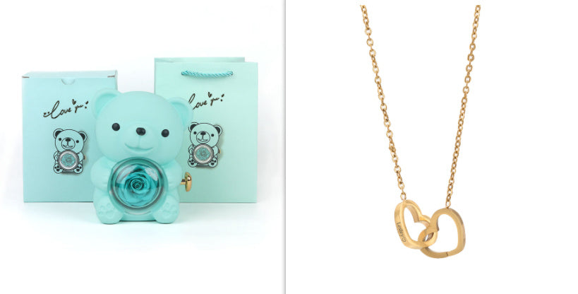 Forever Double Heart Custom Name Necklace