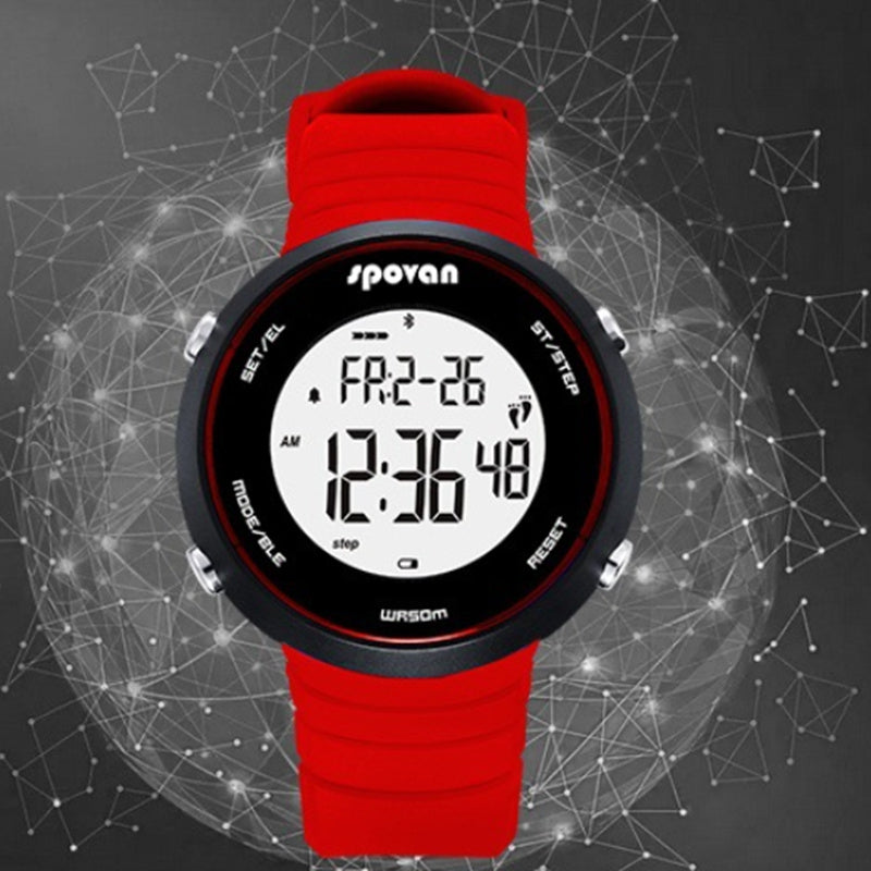Stylish Bluetooth Smart Sports Watch with Step Meter