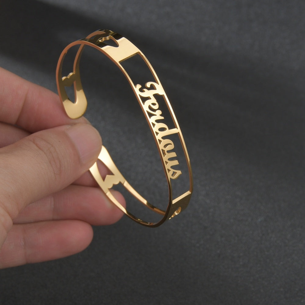 Personalized Name Stainless Steel Bangle