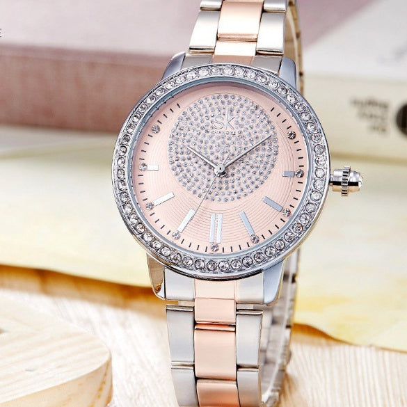 Exquisite Rose Gold Women's Waterproof Quartz Watch