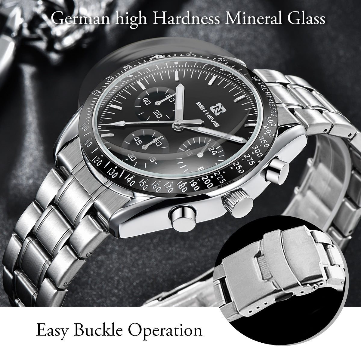 Men's Multifunctional Quartz Fashion Watch