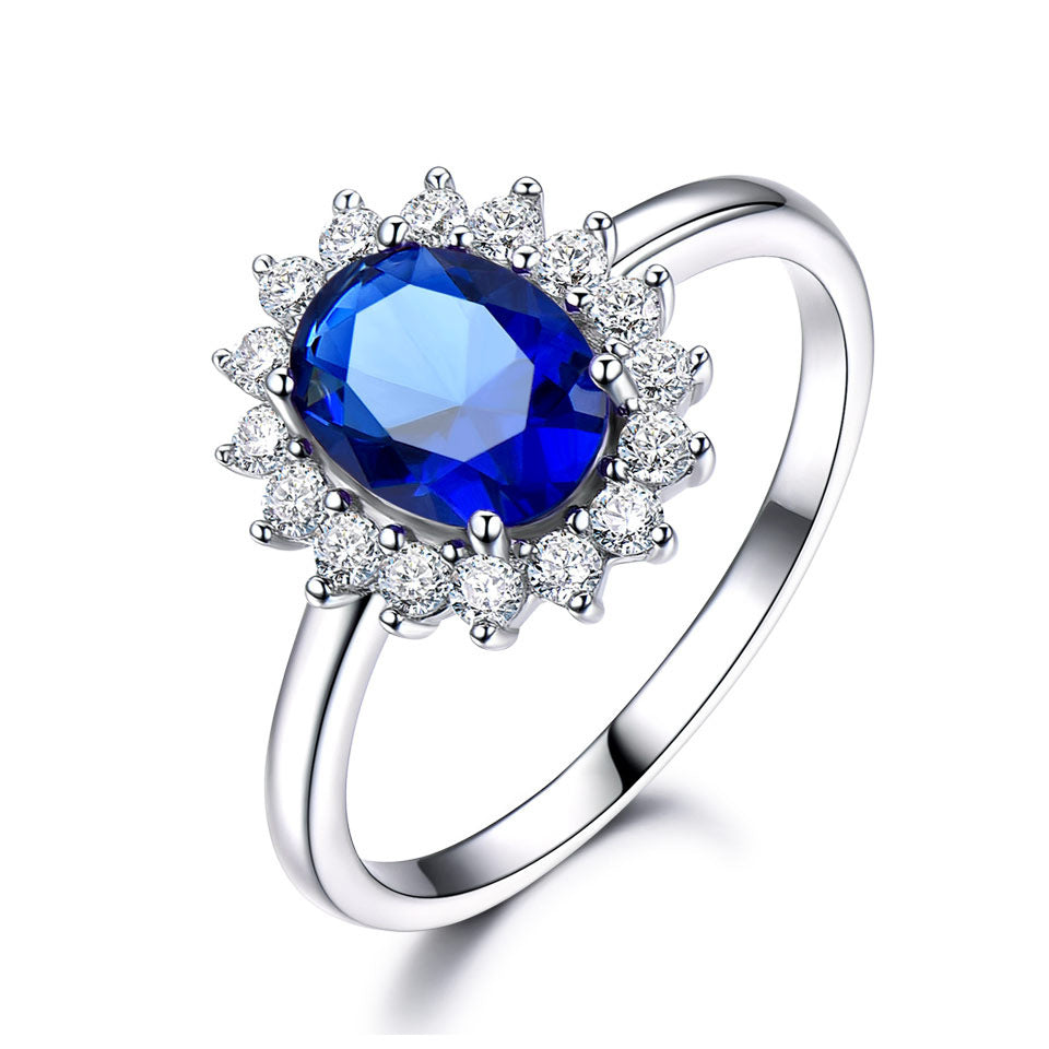 Tricolor Gemstone Floral Ring