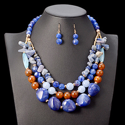 Bohemian African Beads Wedding Jewelry Set