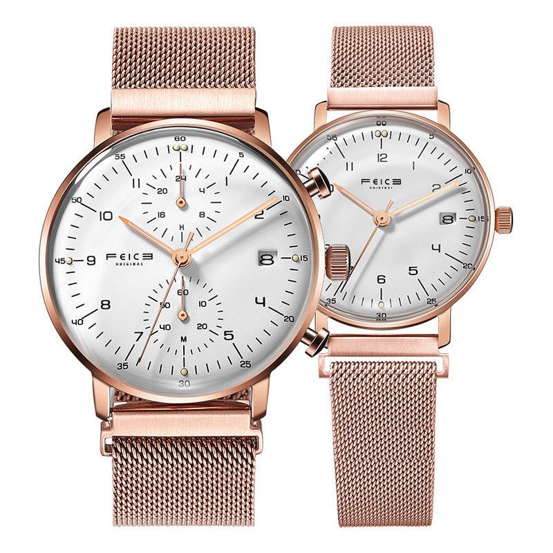Refined Minimalist Waterproof Couple Watch