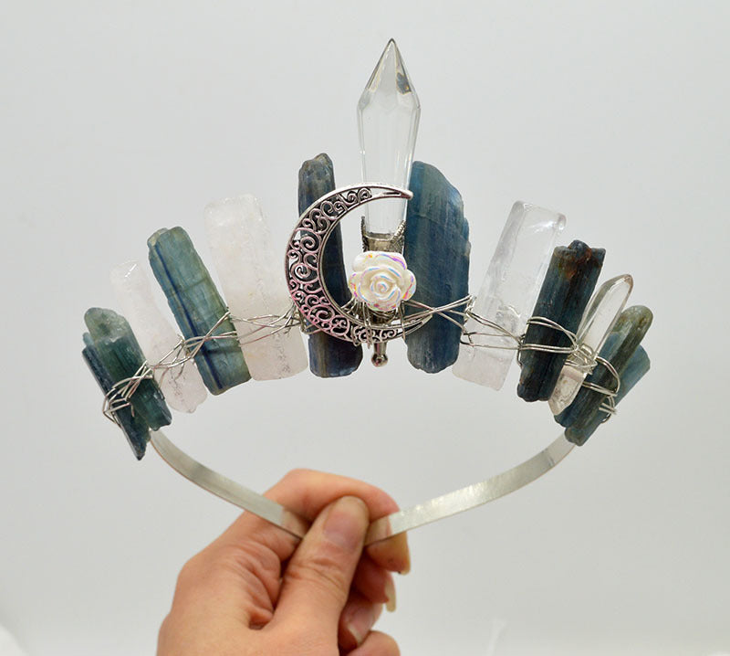 Enchanted Bloom Natural Crystal Hair Crown