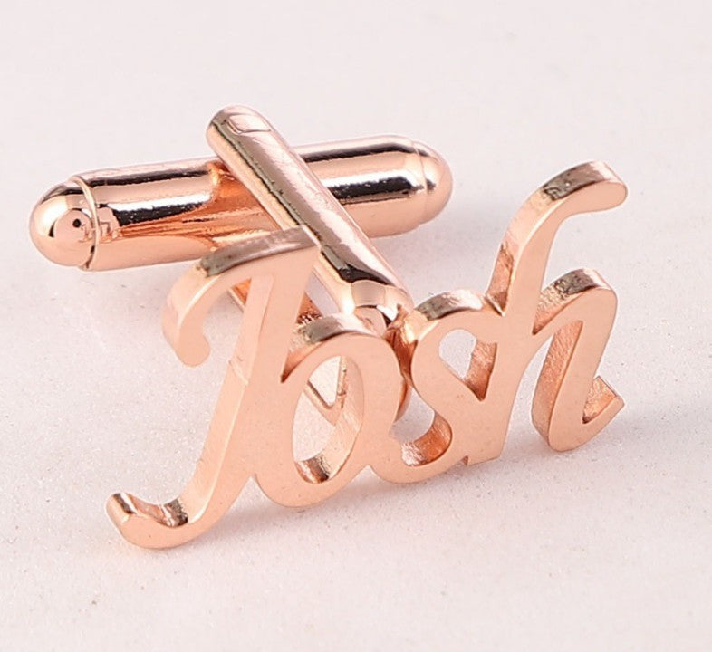 Personalized Frosted Titanium Steel Cufflinks